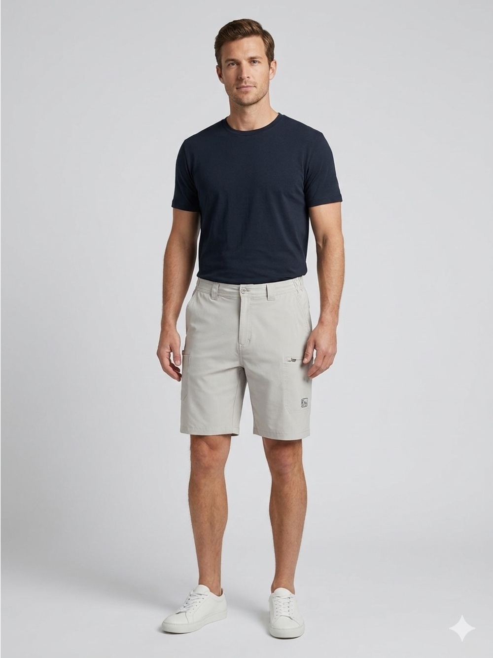 Fintech light gray  Performance Polo - FINTECH Logo